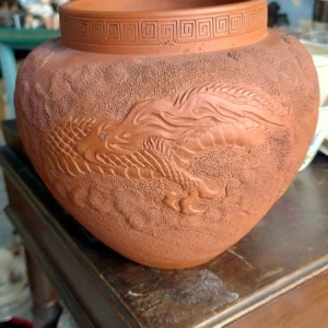 vaso anfora d'epoca in bronzo con manici lavorati (copia)