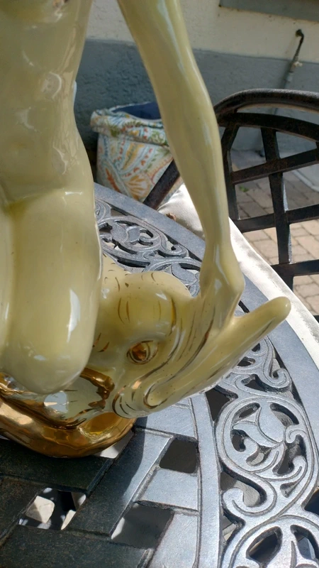 scultura di nudo di donna su pesce vintage ceramiche itali albisola ceramiche italia albisola scultura di nudo di donna su pesce vintage ceramiche itali albisola ceramiche italia albisola