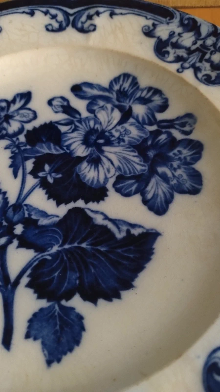piatto da parete antico vittoriano wedgwood pearl ware con decorazione geranio color blu intenso piatto da parete antico vittoriano wedgwood pearl ware con decorazione geranio color blu intenso