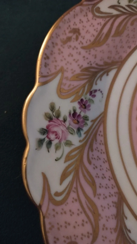 coppia piatto porcellana limoges ulim paris france dipinto a mano coppia piatto porcellana limoges ulim paris france dipinto a mano