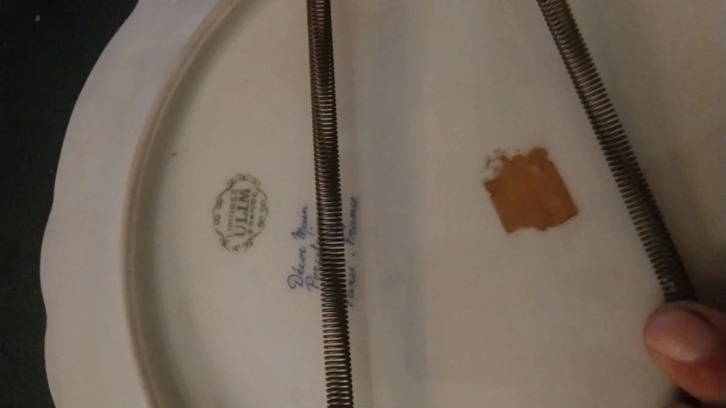 coppia piatto porcellana limoges ulim paris france dipinto a mano coppia piatto porcellana limoges ulim paris france dipinto a mano