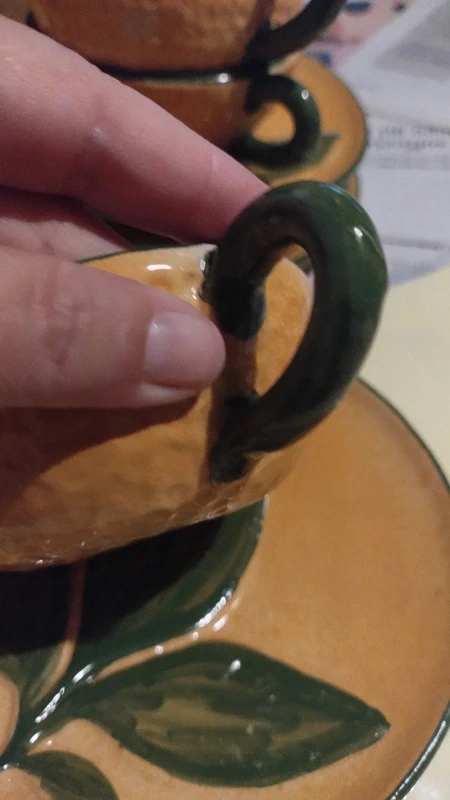 servizio da tè thè per 4 ceramica castelli italy scultura arancia servizio da tè thè per 4 ceramica castelli italy scultura arancia