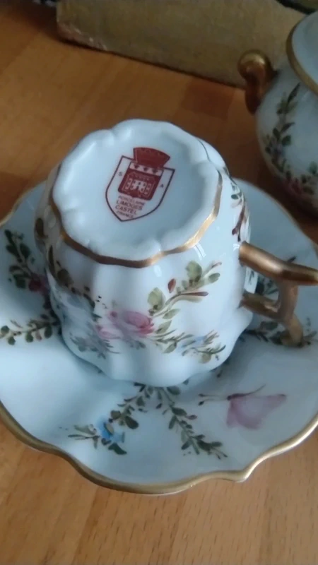 delizioso set caffè per due persone dipinto a mano limoges delizioso set caffè per due persone dipinto a mano limoges