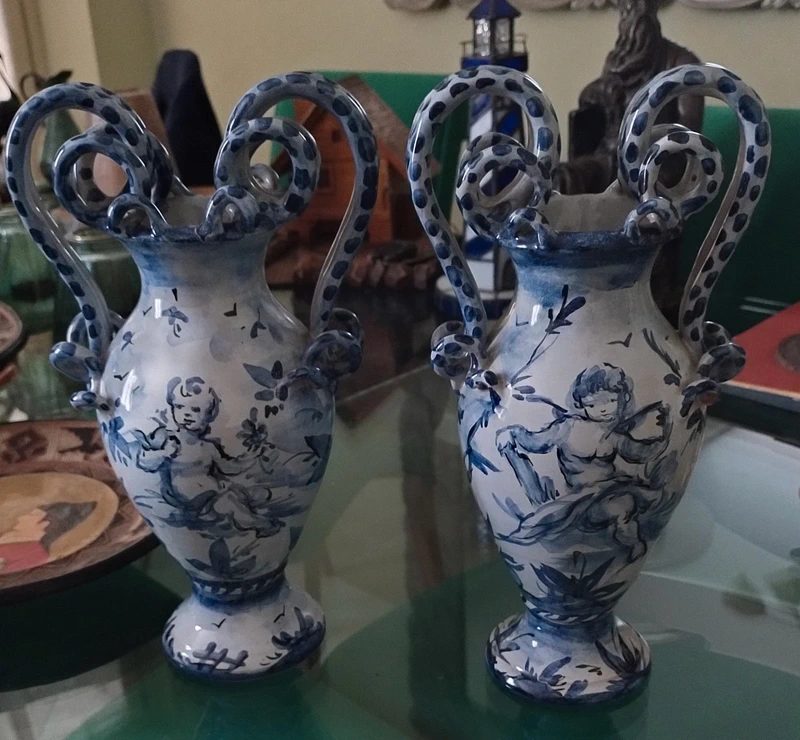 coppia vaso anfora angelo aima ceramica albisola italy coppia vaso anfora angelo aima ceramica albisola italy