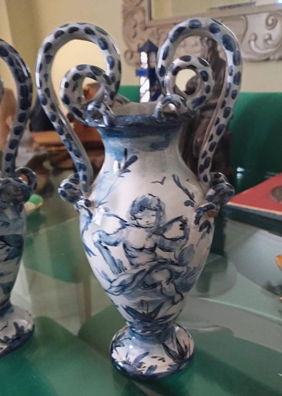 coppia vaso anfora angelo aima ceramica albisola italy coppia vaso anfora angelo aima ceramica albisola italy