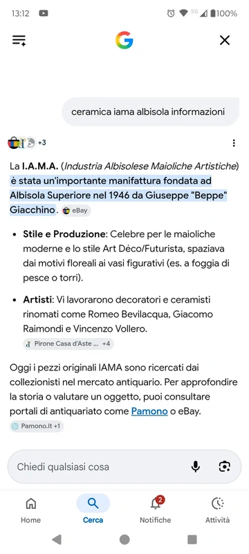 coppia vaso anfora angelo aima ceramica albisola italy coppia vaso anfora angelo aima ceramica albisola italy