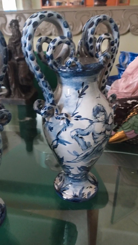 coppia vaso anfora angelo aima ceramica albisola italy coppia vaso anfora angelo aima ceramica albisola italy