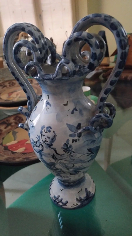 coppia vaso anfora angelo aima ceramica albisola italy coppia vaso anfora angelo aima ceramica albisola italy