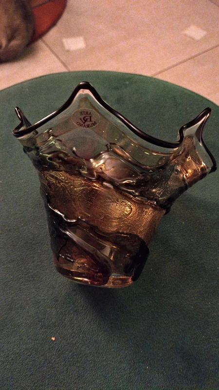 vaso vetro murano italy firmato diego vidal vaso vetro murano italy firmato diego vidal