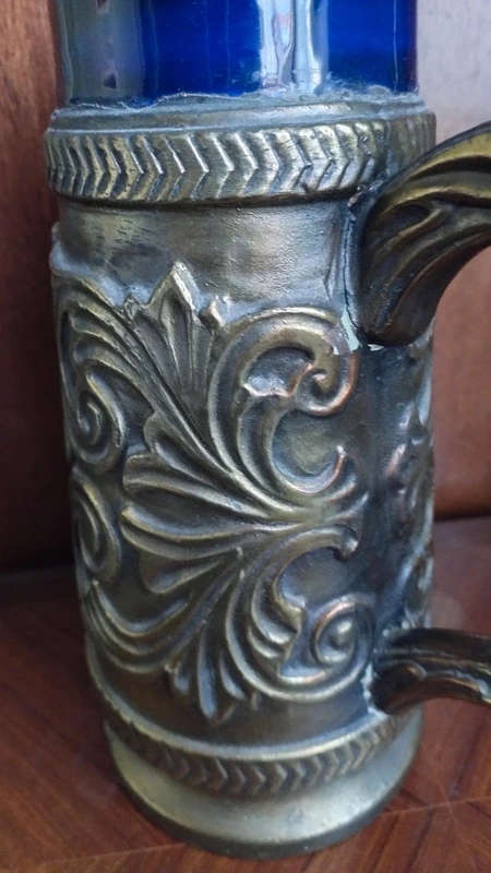 antico boccale caraffa brocca ceramica argento 1900 antico boccale caraffa brocca ceramica argento 1900