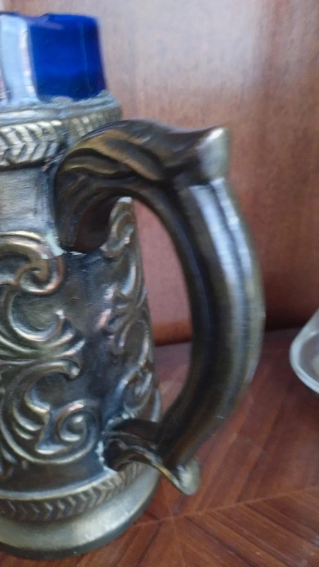 antico boccale caraffa brocca ceramica argento 1900 antico boccale caraffa brocca ceramica argento 1900