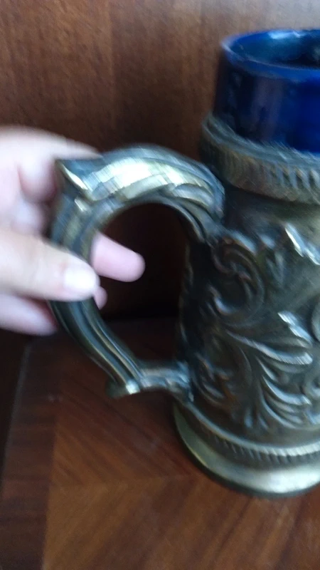 antico boccale caraffa brocca ceramica argento 1900 antico boccale caraffa brocca ceramica argento 1900