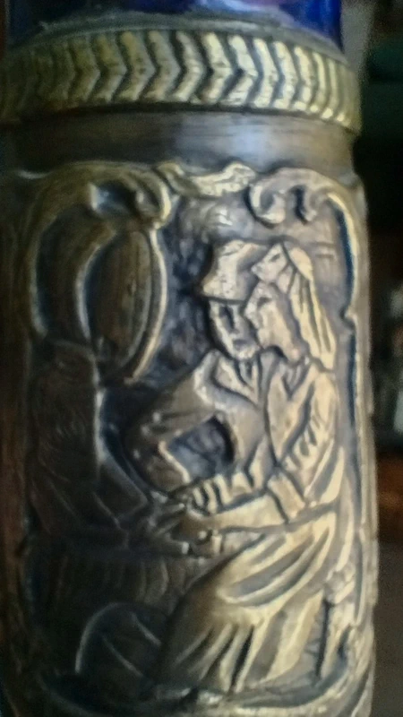 antico boccale caraffa brocca ceramica argento 1900 antico boccale caraffa brocca ceramica argento 1900