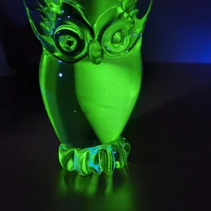 gufo vetro pieno uranio murano italy firmato nason