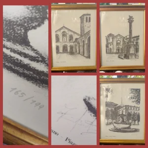 litografia numerata e firmata di milano
