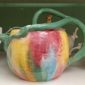 caraffa brocca ceramica policroma a forma di mela italy