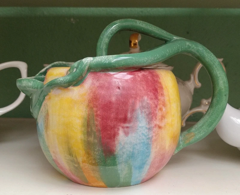 caraffa brocca ceramica policroma a forma di mela italy caraffa brocca ceramica policroma a forma di mela italy
