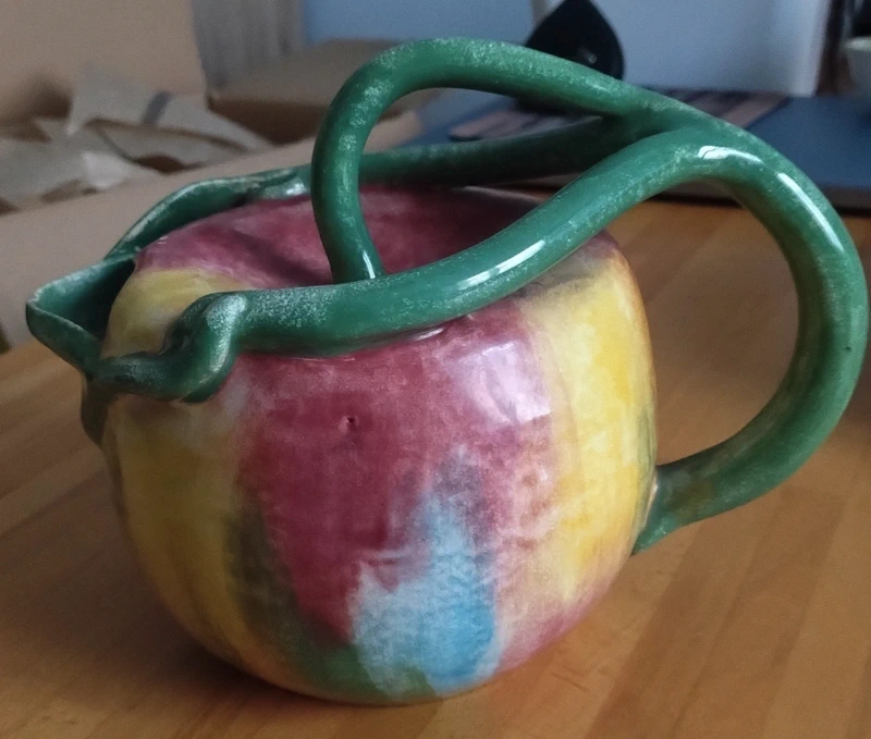 caraffa brocca ceramica policroma a forma di mela italy caraffa brocca ceramica policroma a forma di mela italy