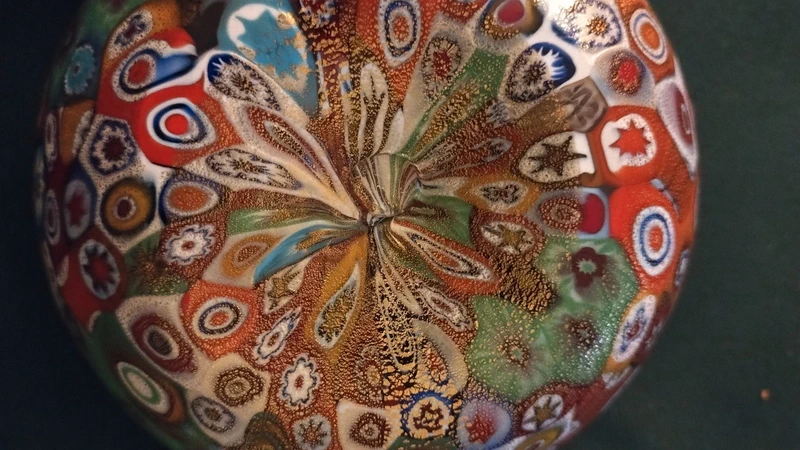 ciotola svuotatasche vetro millefiori murano italy ciotola svuotatasche vetro millefiori murano italy