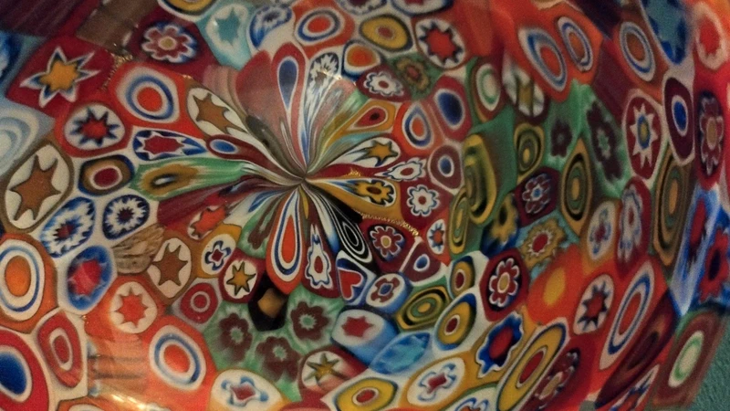 ciotola svuotatasche vetro millefiori murano italy ciotola svuotatasche vetro millefiori murano italy