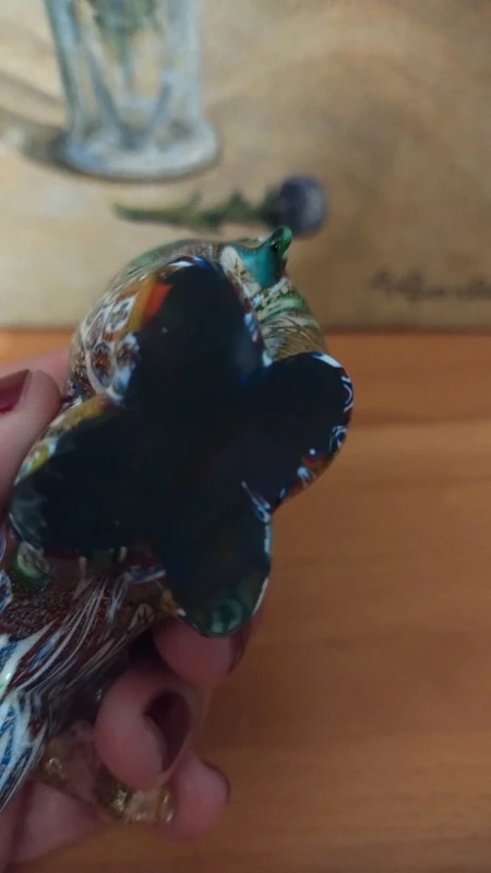 muflone bufalo in vetro murano con murrine millefiori e oro muflone bufalo in vetro murano con murrine millefiori e oro