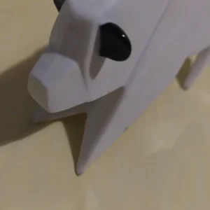 origami tridimensionale orso in porcellana biscuit l'abitare milano