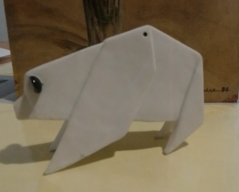 origami tridimensionale orso in porcellana biscuit l'abitare milano origami tridimensionale orso in porcellana biscuit l'abitare milano