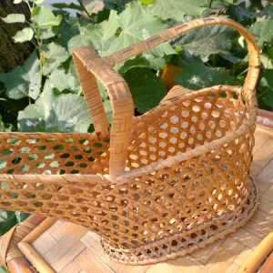 porta bottiglia in vimini vintage