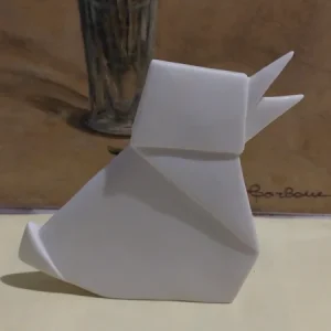 origami tridimensionale orso in porcellana biscuit l'abitare milano (copia)
