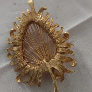 spilla vintage foglia dorata