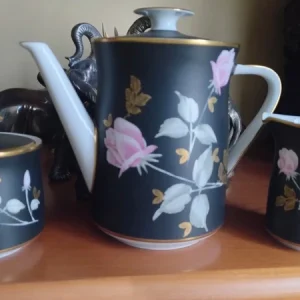 porcellana di sevres teiera con lattiera e zuccheriera