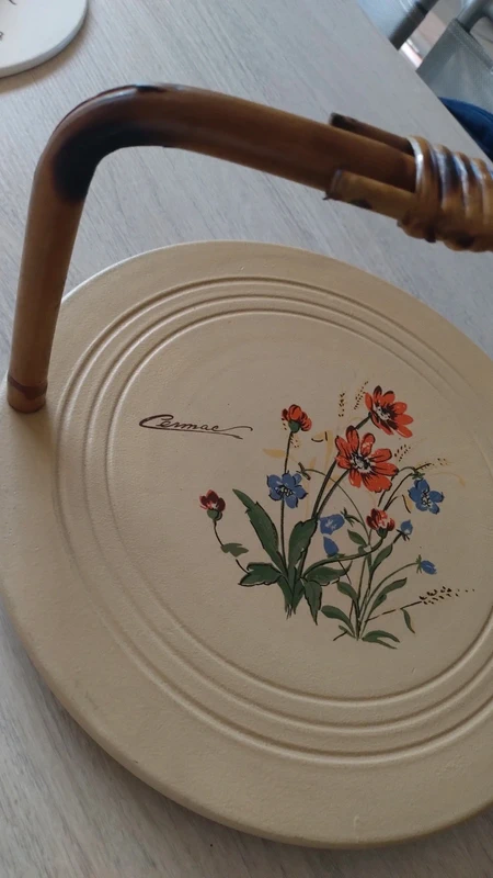vassoio in ceramica con manico in vimini cermac italy vassoio in ceramica con manico in vimini cermac italy