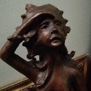 antica testa donna terracotta lamina rame argento (copia)