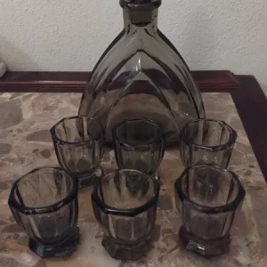 servizio 12 bicchieri calici in vetro decorato (copia)