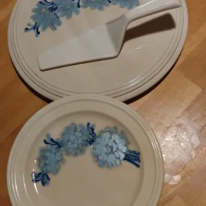 servizio da dolce decoro floreale vintage sic italy