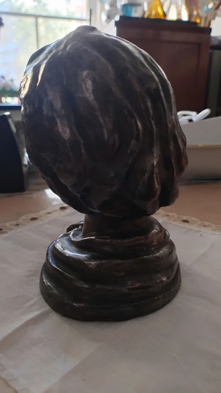 antica testa donna terracotta lamina rame argento antica testa donna terracotta lamina rame argento