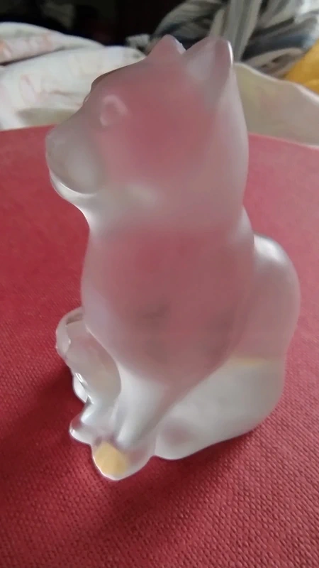gatto coppia mamma e figlio cristallo sevres gatto coppia mamma e figlio cristallo sevres