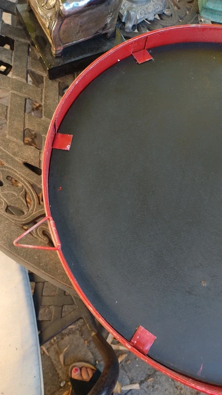 specchio vintage rotondo metallo rosso da appendere specchio vintage rotondo metallo rosso da appendere